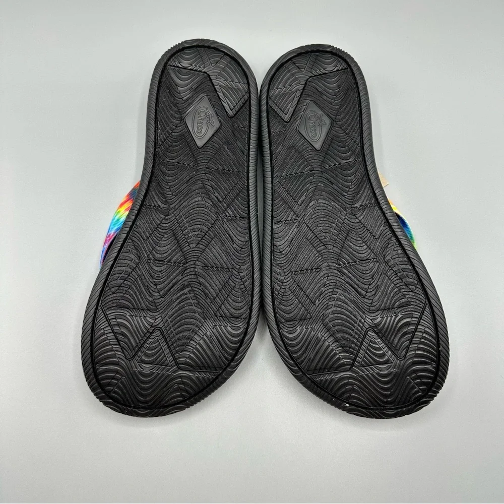 NEW Chaco Chillos Mens Size 11 Dark Tie Dye Slip On Flip Flop Sandals